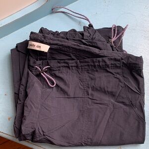 Peachy Den navy blue drawstring cargo joggers